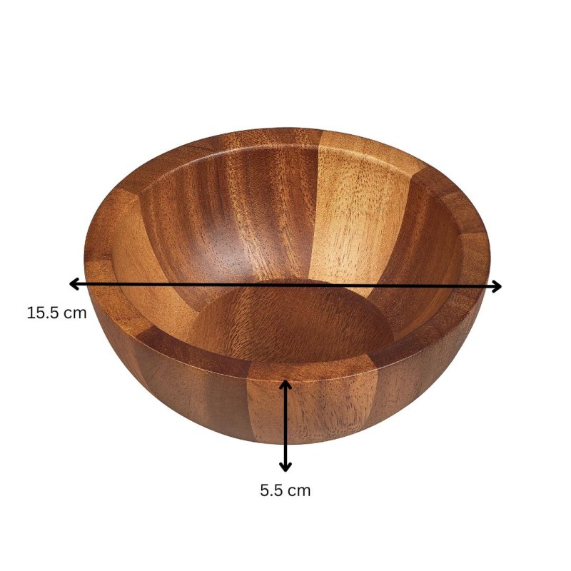 Tala Small Bowl in Lacquered Acacia (Pack of 6) - islandcatering