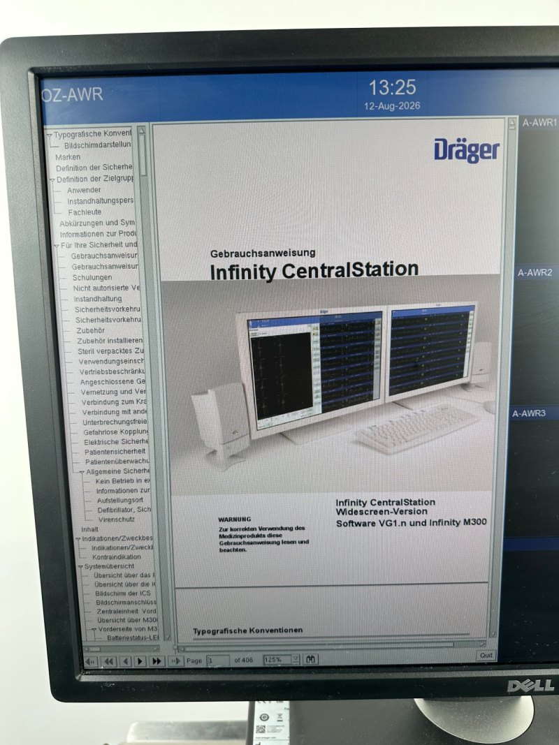 Dräger Infinity CentralStation Wide MS26800 + Infinity Gateway Server – Patientenmonitoring Zentrale