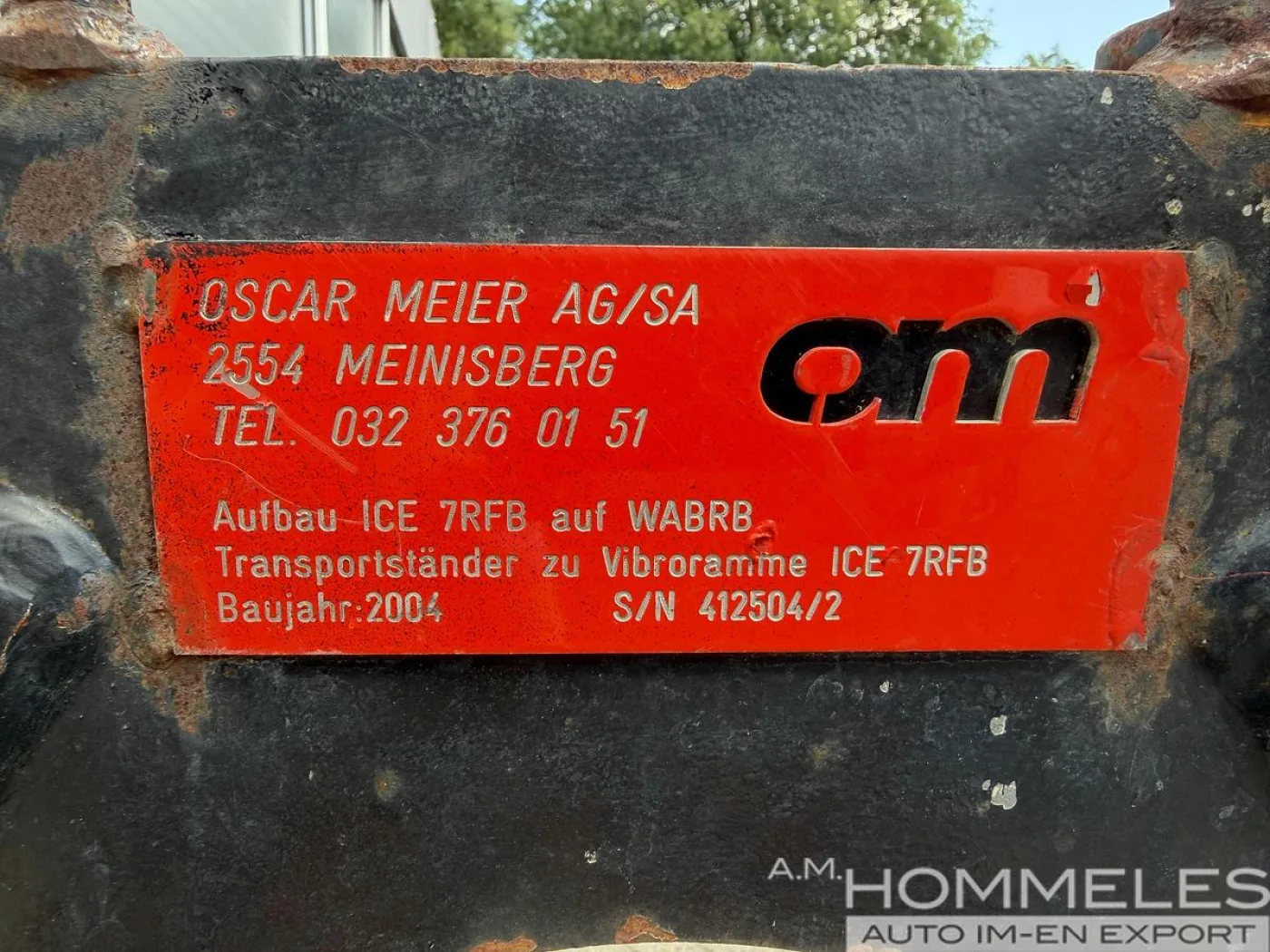 Transport support for the ICE vibratory hammer - 6