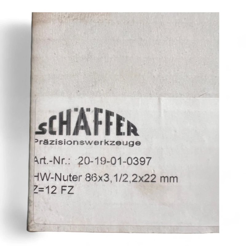 HW-Nuter 86x3,1/2,2x22 mm - Schäffer Präzisionswerkzeuge Art.-Nr. 20-19-01-0397
