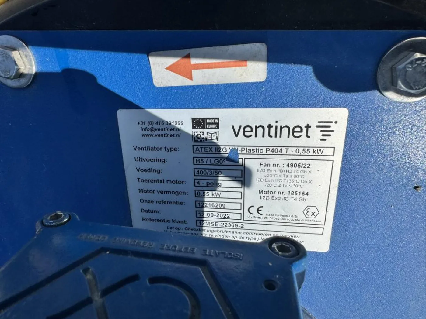 2022 ATEX Centrifugal Ventilation Fan / Exhaust Blower - 3
