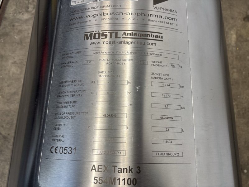 Möstl Anlagenbau GmbH Passail Pharma Reactor 128 L - Bioreactor