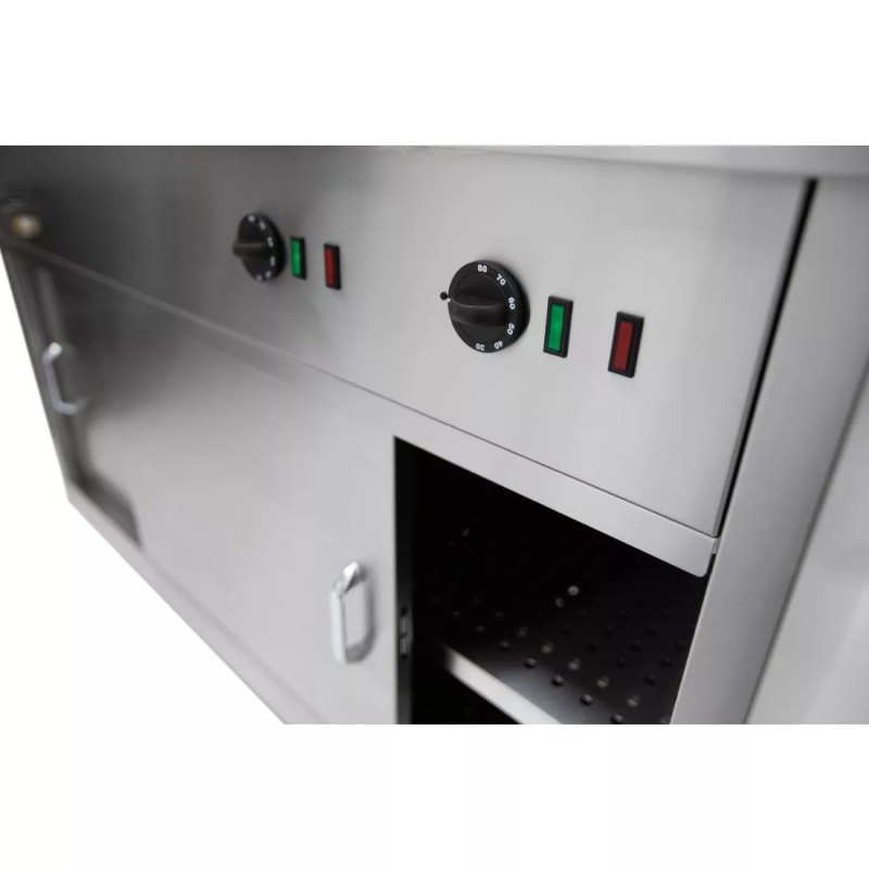 Parry Mobile Hot Cupboard with Bain Marie Top HOT12BM - islandcatering