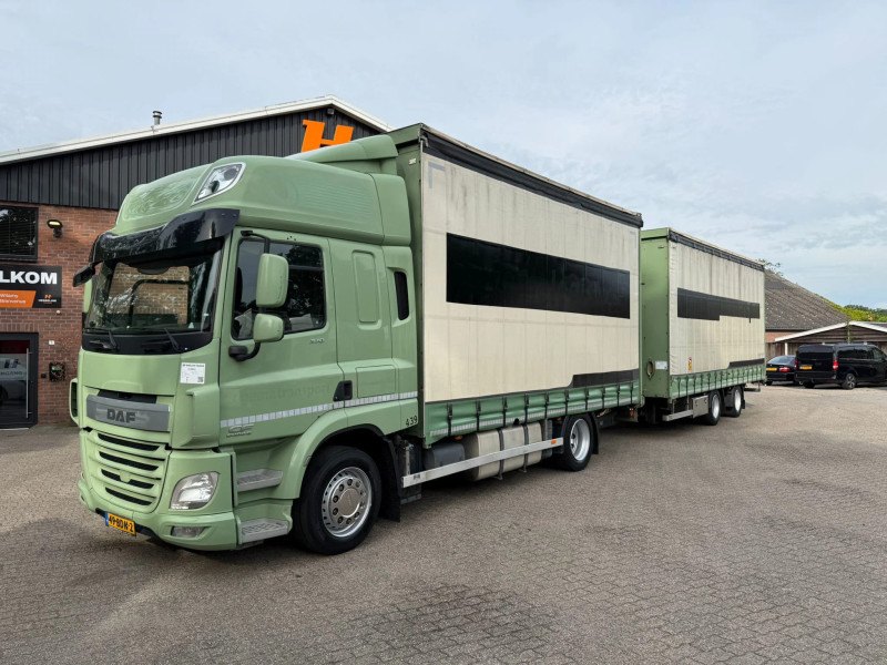 DAF CF 370 Mega Volume Combi Dhollandia 2000KG Pacton Trailer with Sliding Roof NL Truck APK/TÜV 12/24/2026