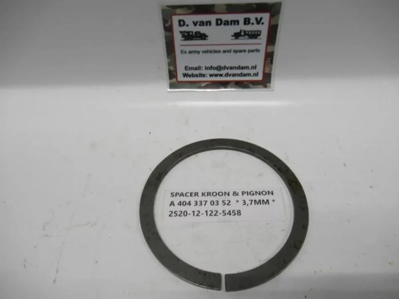 Spacer kroonwiel 3,7MM - 1