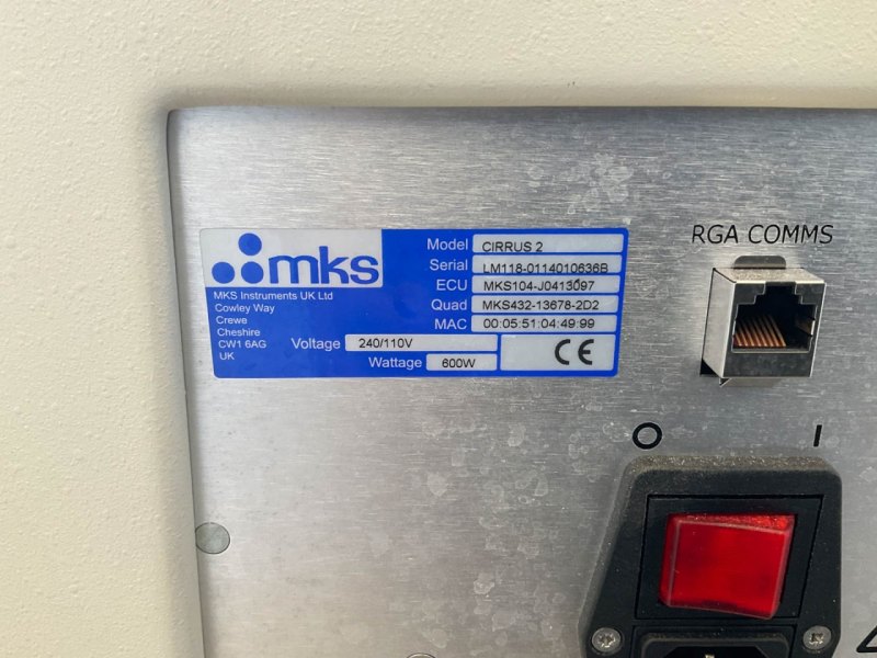 MKS Cirrus 2 Mass spectrometer - Miscellaneous