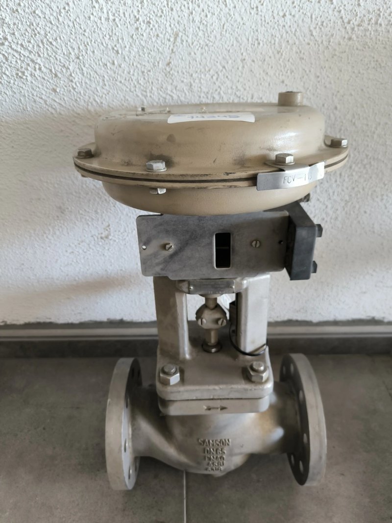 PROPORTIONAL VALVE SAMSON DN65 PN40 STAINLESS STEEL 316Ti WITH PNEUMATIC ACTUATOR 324102