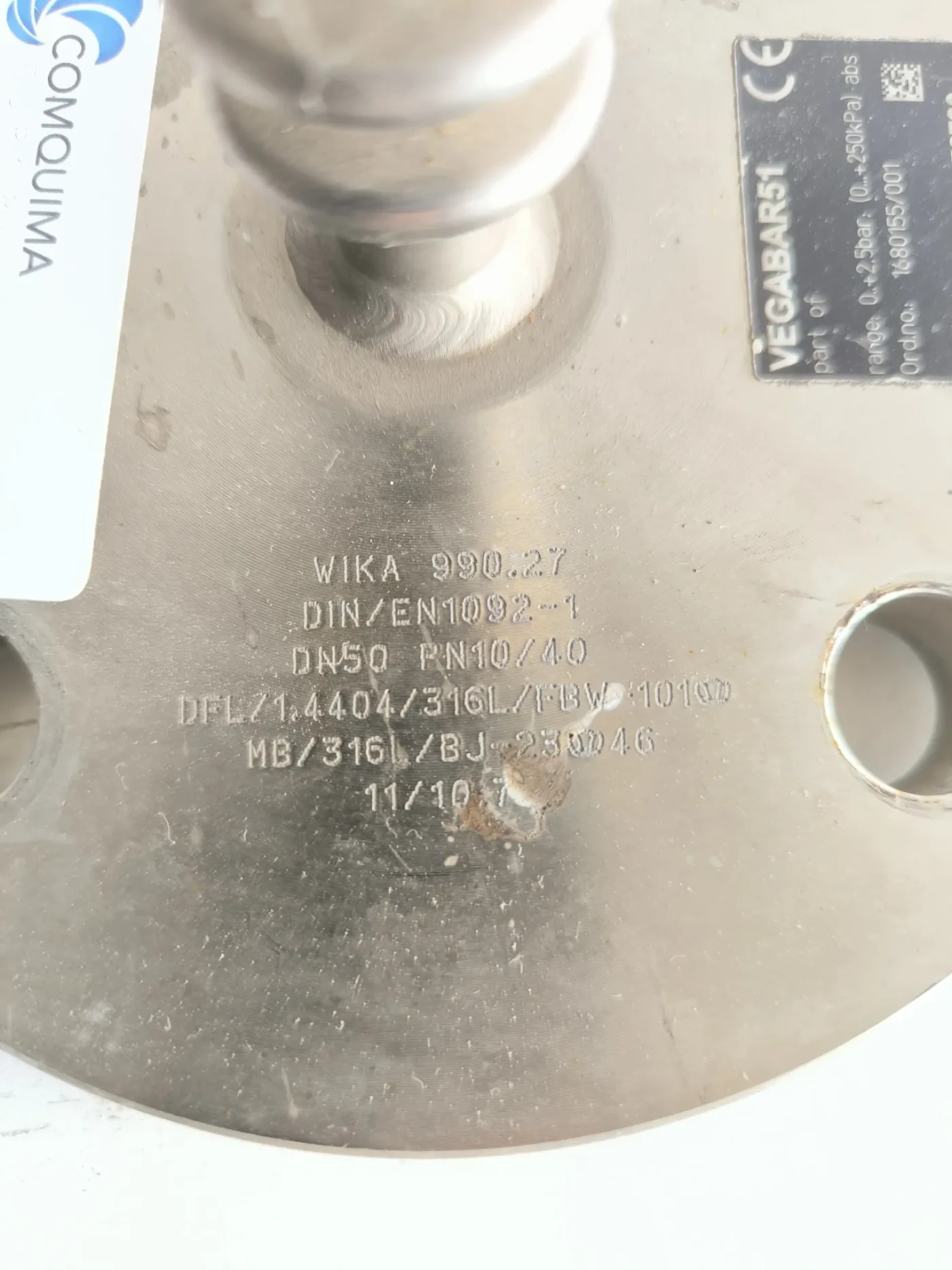 PRESSURE TRANSMITTER VEGABAR 51 DN50 PN10 - 5