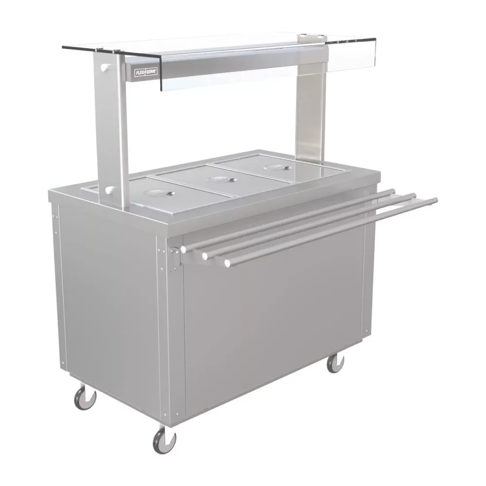 Parry Hot Cupboard with Dry Bain Marie Top and Quartz Heated Gantry FS-HB3PACK - islandcatering