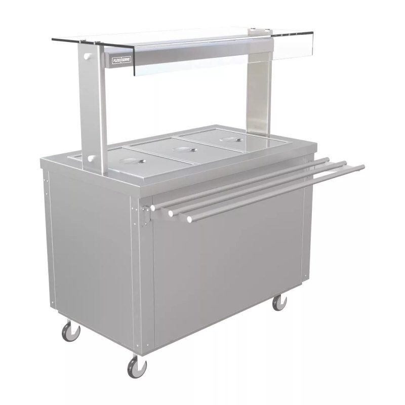 Parry Hot Cupboard with Dry Bain Marie Top and Quartz Heated Gantry FS-HB3PACK - islandcatering