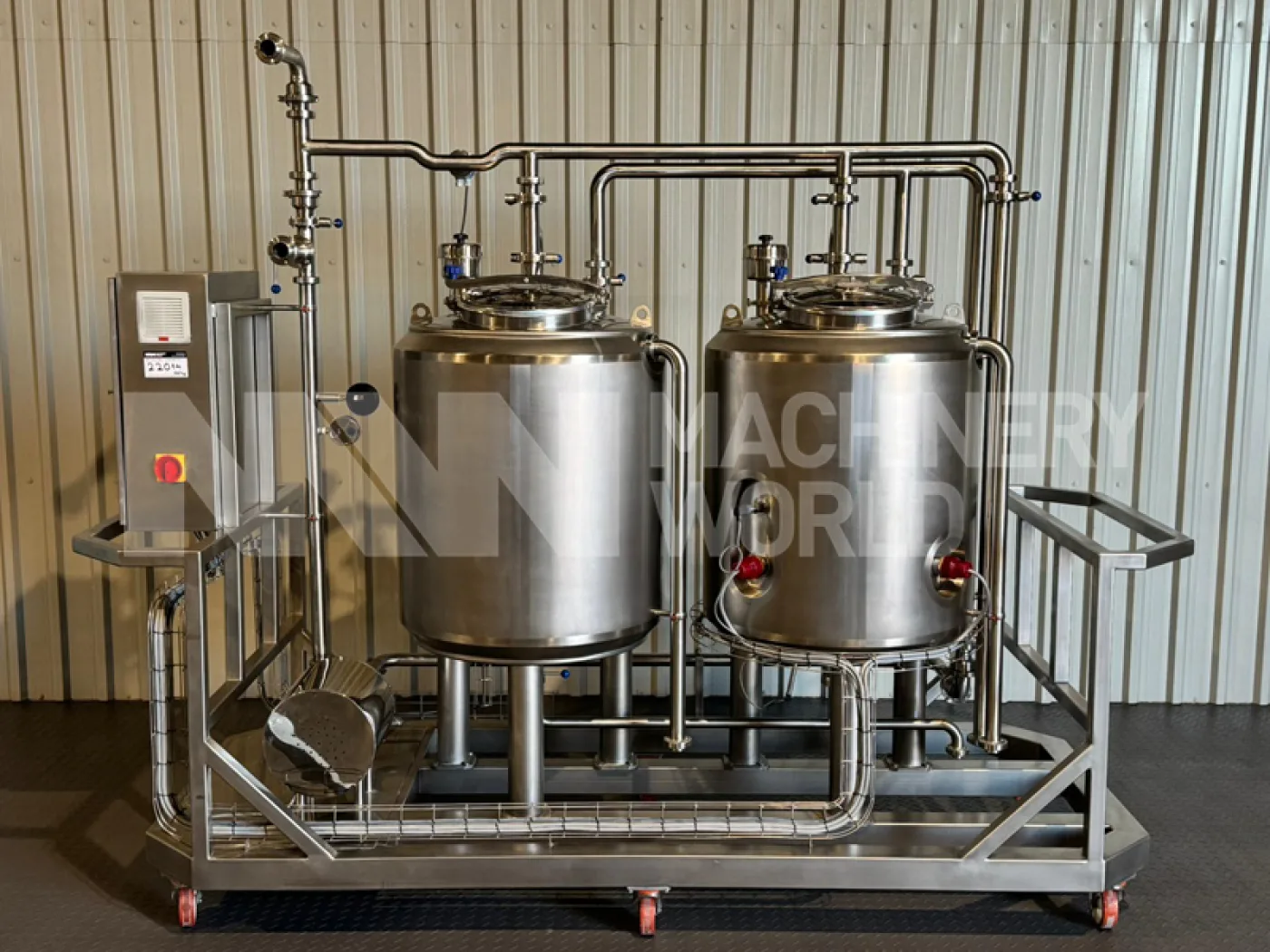 Endulus Krom 2-Tank (500L) Single Channel Electrically Heated Mobile CIP System Plant – Year 2025 (Brand New) - 8