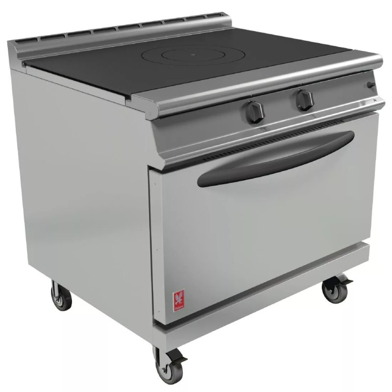 Falcon Dominator Plus Solid Top Natural Gas Oven Range G3107D with Castors - islandcatering