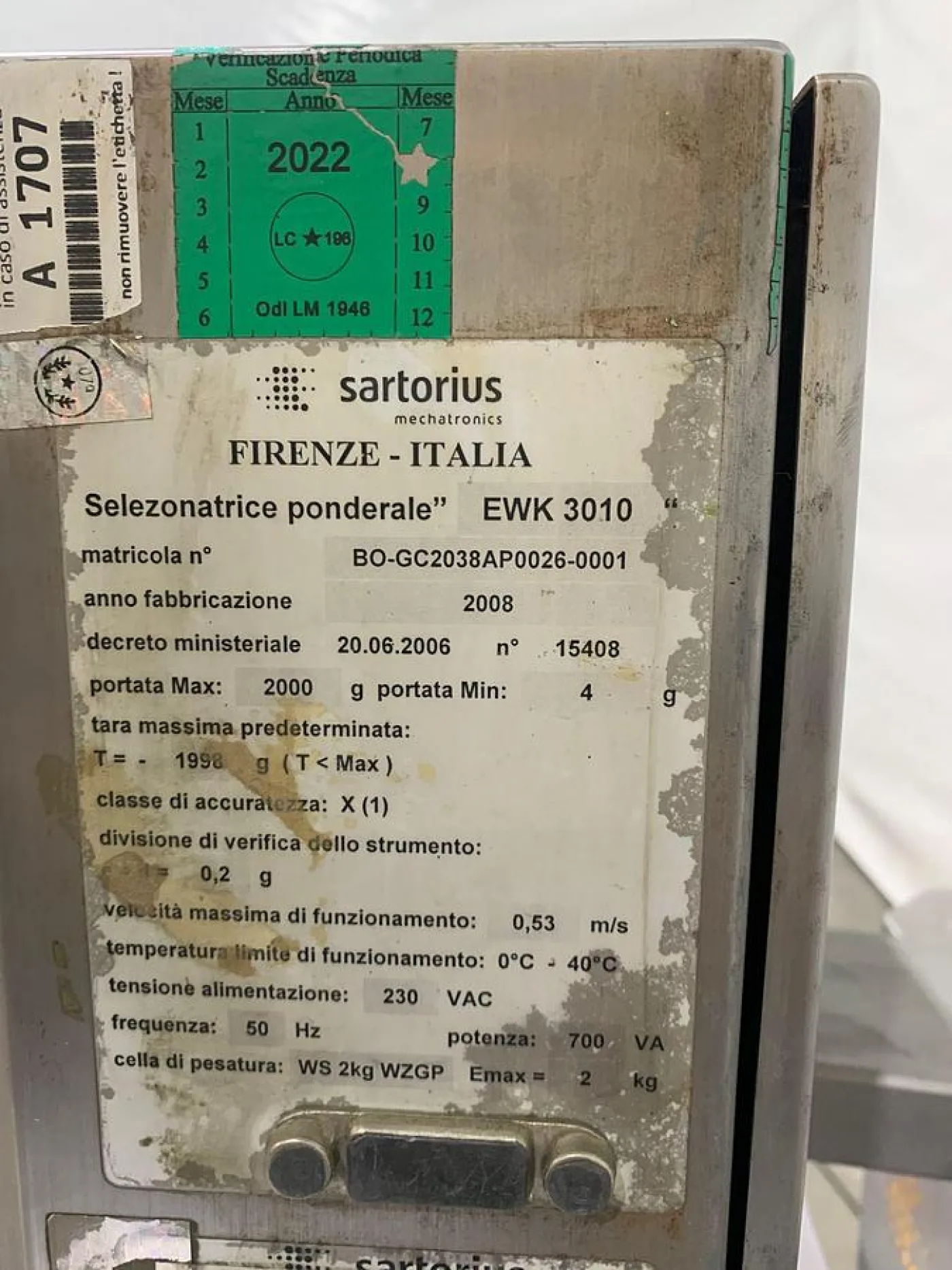 2008 Sartorius EWK 3010 Checkweger met uitwerper - 7