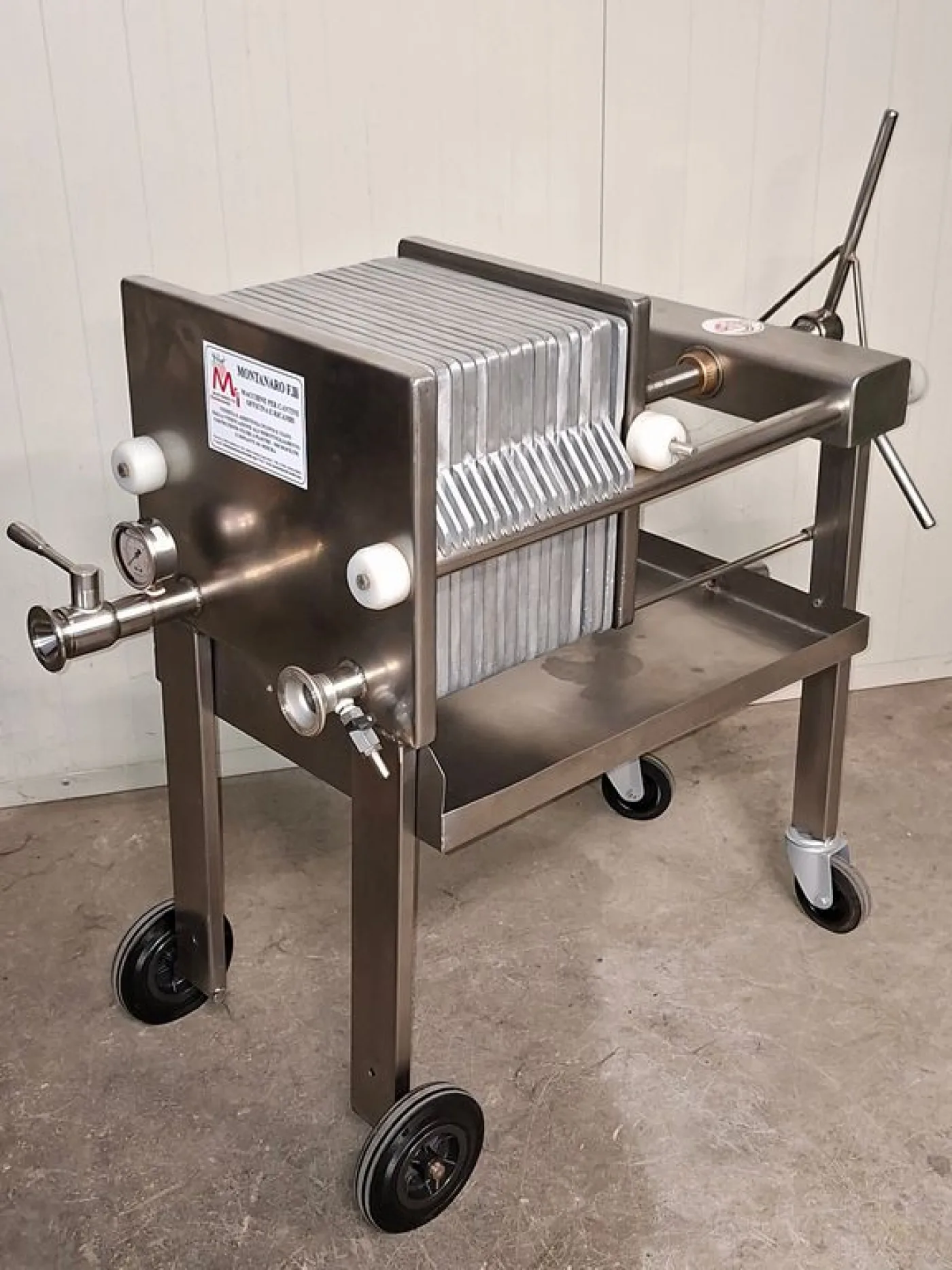 FILTER PLATES MODEL 32X32, STAINLESS STEEL FRAME, 20 ALUMINUM PLATES, SECOND-HAND MACHINE - 1
