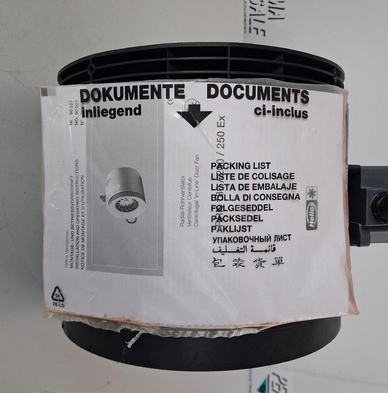 Helios RRK 250 EX Radial-Rohrventilator ATEX