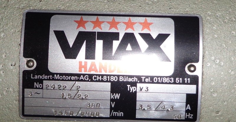 MACHINE A POLIR “VITAX” TYPE V3P