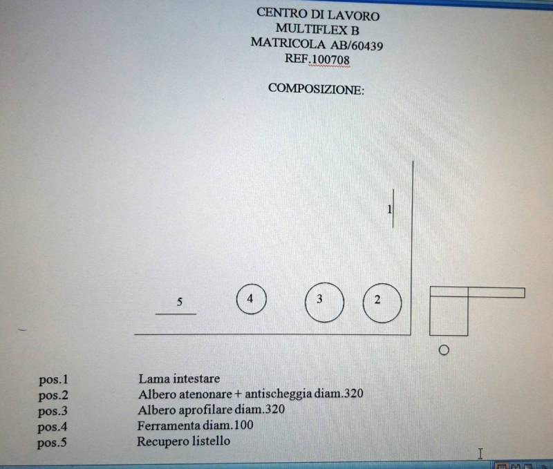 CENTRO DI LAVORO ANGOLARE PER SERRAMENTI SCM MOD. MULTIFLEX versione B