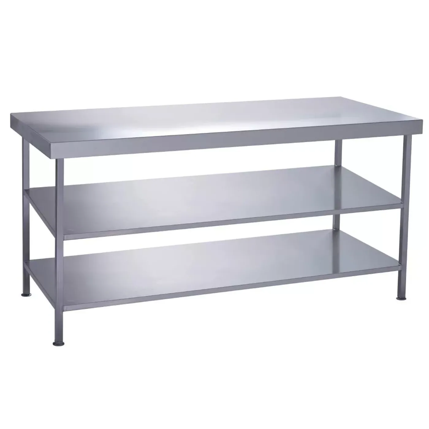 Parry Fully Welded Stainless Steel Centre Table 2 Undershelves 1200x600mm - islandcatering - 1