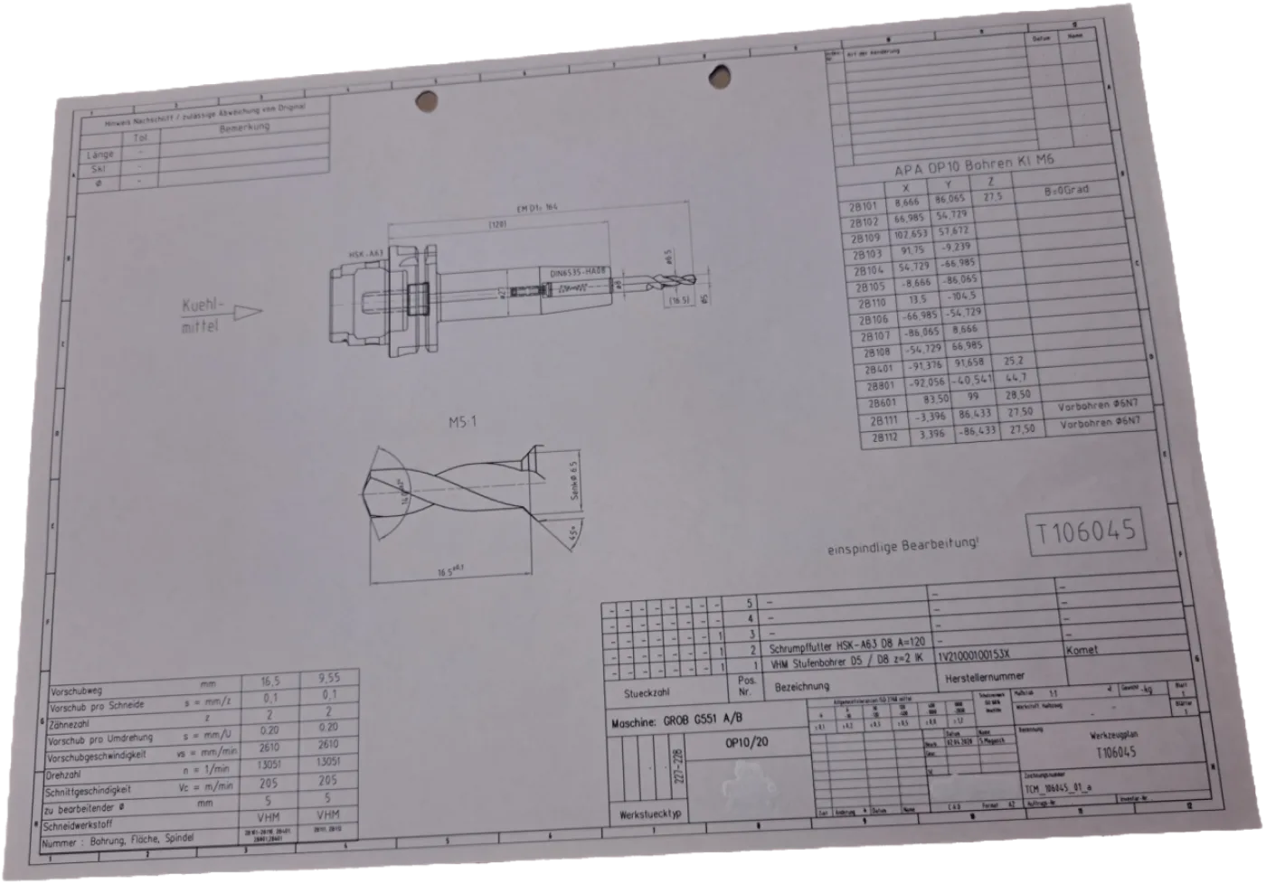 Komet VHM Stufenbohrer D5/D8 z=2 IK - 1