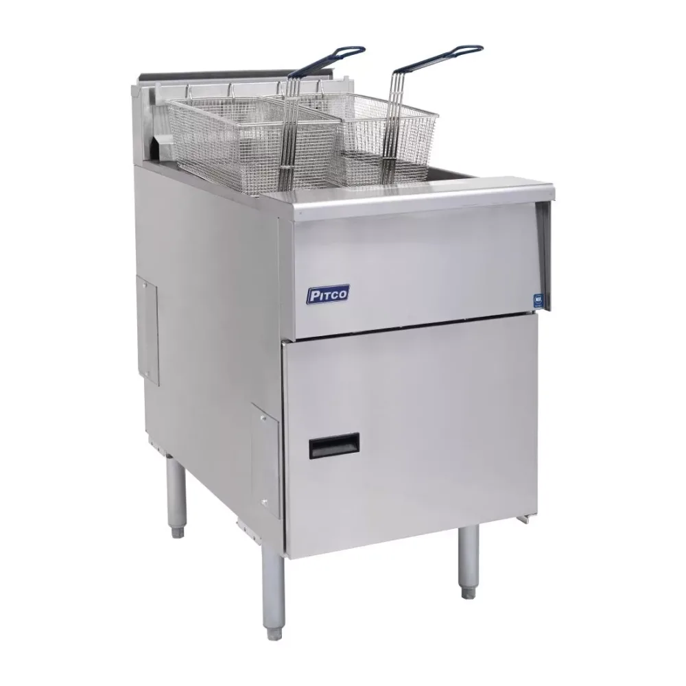 Pitco Single Tank Twin Basket Fryer SE18S-SSTC - islandcatering