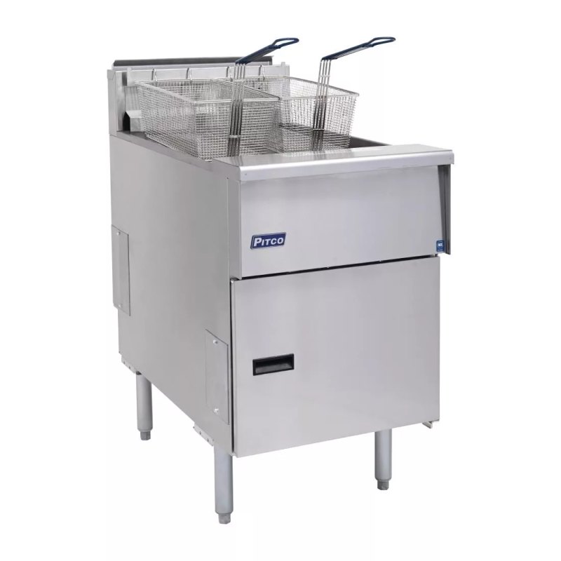 Pitco Single Tank Twin Basket Fryer SE18S-SSTC - islandcatering