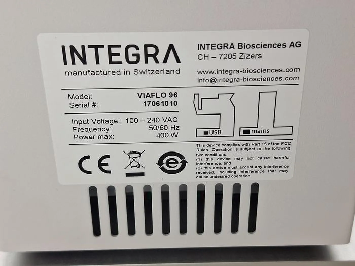 Integra VIAFLO 96 Electronic Pipette - 3