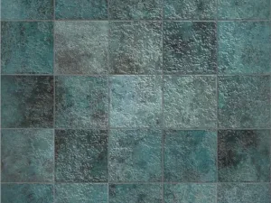 Ziri 10MM Turquoise Glossy decor tegel glanzend 14.7x14.7 cm