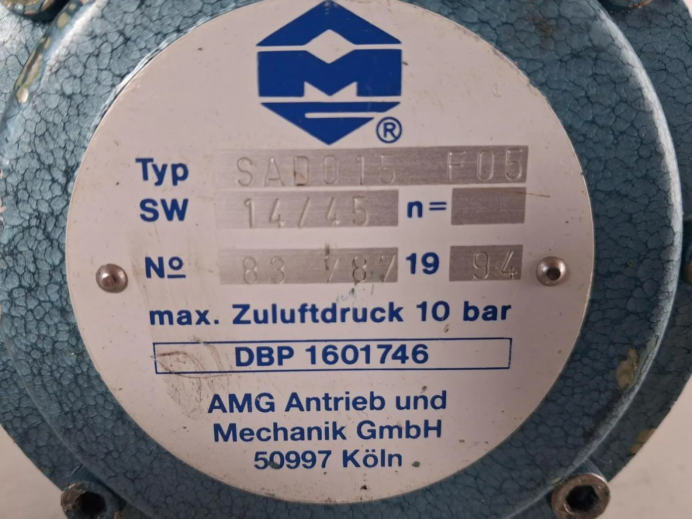 AMG Antrieb und Mechanik SAD015F05 Drehflügelantrieb – ungebraucht - 3