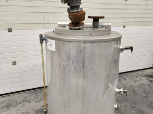 H.TELSCHING STAINLESS STEEL TANK WITH AGITATION AND HEAT INSULATION 250 LITRES