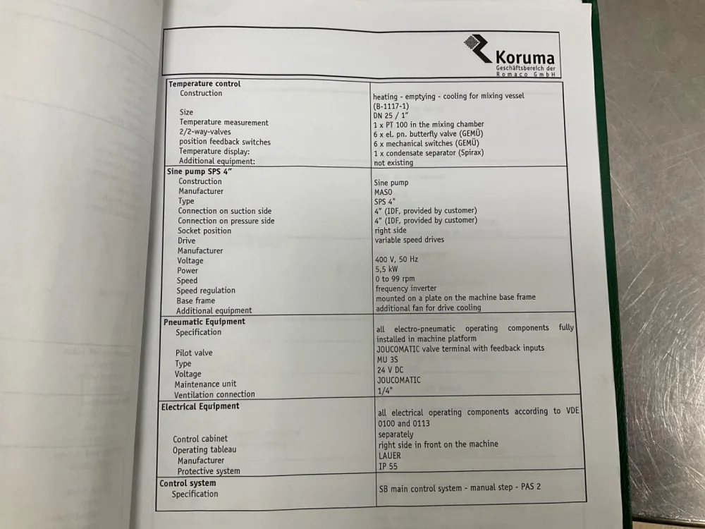 Fryma Koruma Disho 170/700 - Processing vessel
