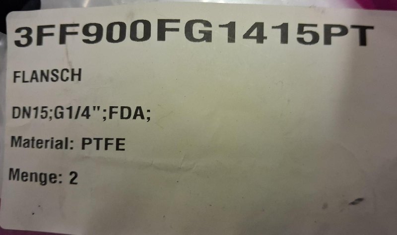 Normag PTFE-Flansch DN 15 mit G 1/4"-Anschluss (FDA-konform)