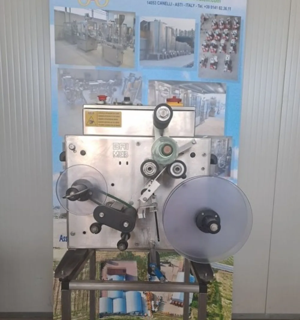 SEMI-AUTOMATIC SELF-ADHESIVE LABELING MACHINE MEB MOD. ADS/1 BENCH MODEL, SECON HAND MACHINE