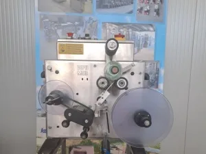 SEMI-AUTOMATIC SELF-ADHESIVE LABELING MACHINE MEB MOD. ADS/1 BENCH MODEL, SECON HAND MACHINE