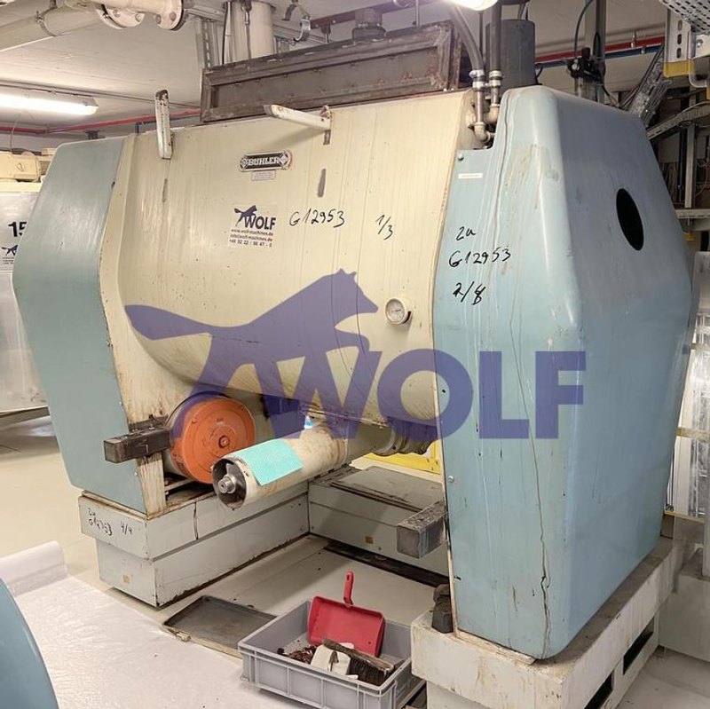 Horizontalmischer BÜHLER - Type SMC-800 mit ca. 800 kg Inhalt.