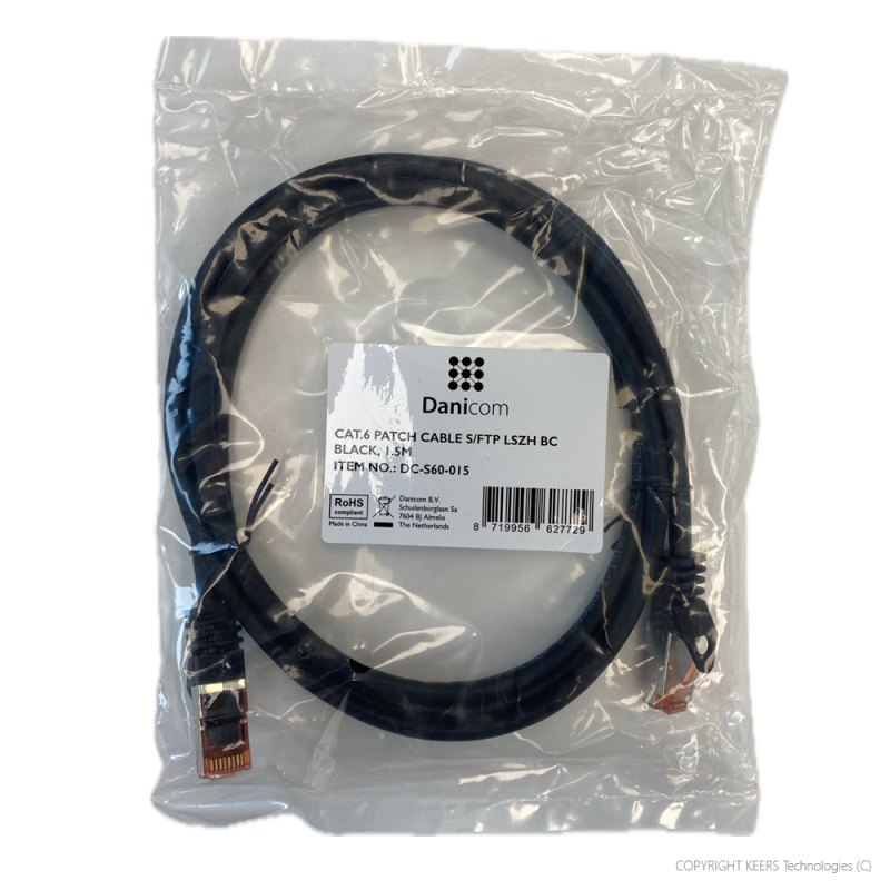 KT-DC-S60-015 - Danicom CAT.6 Patch Cable S/FTP 1.5m black