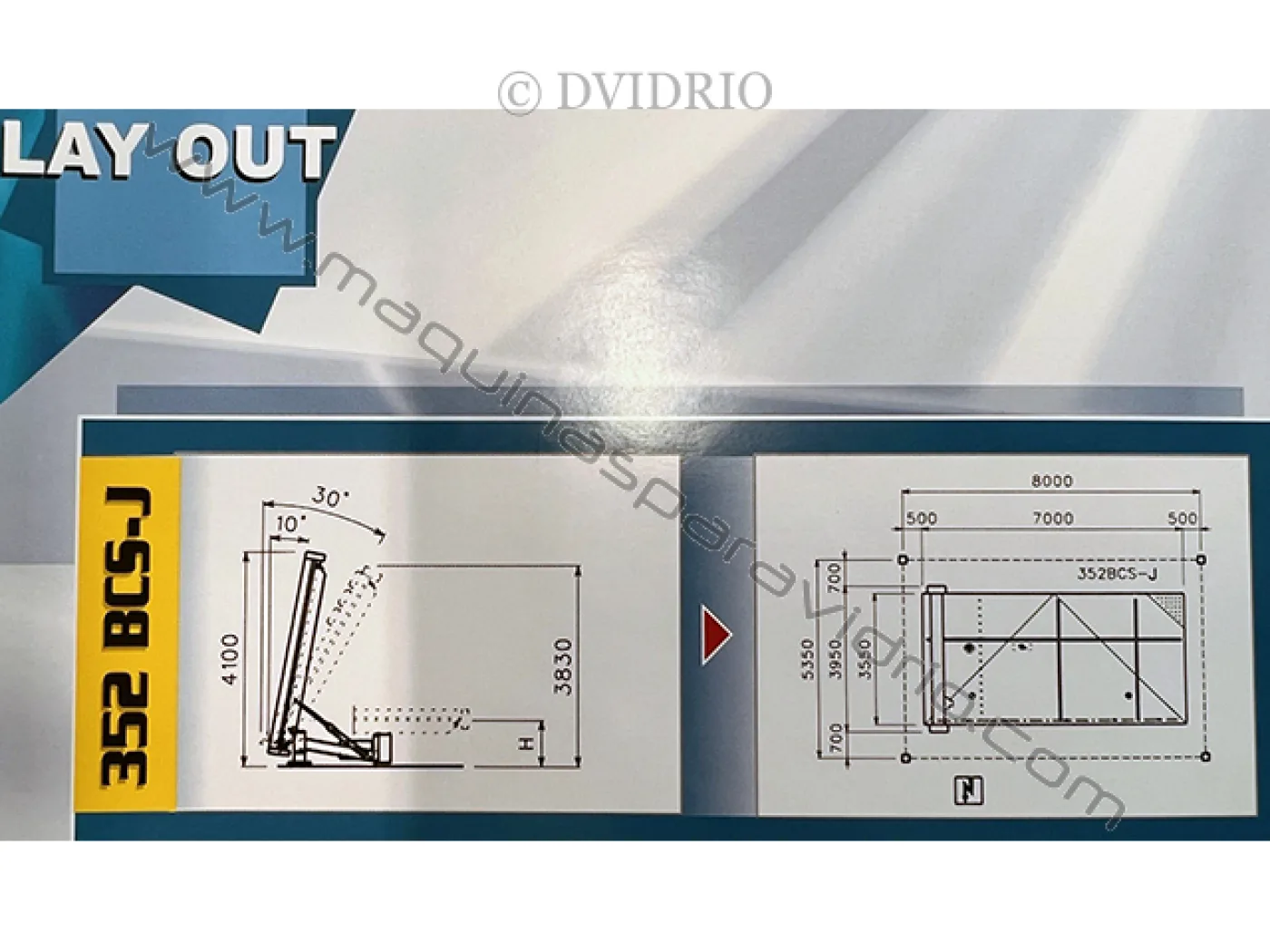 MESA DE CORTE PARA VIDRIO MONOLITICO JUMBO BOTTERO - 8