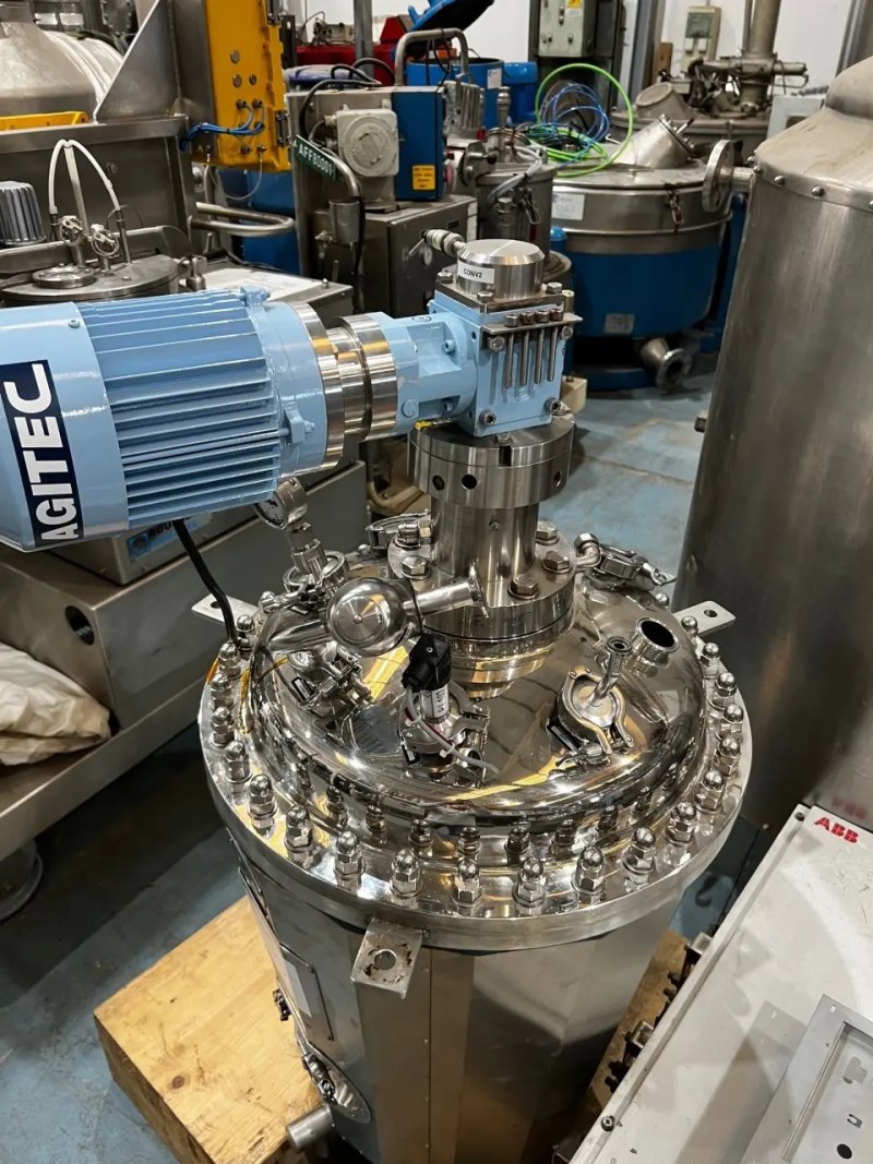 USED SOFAST STAINLESS STEEL 316L 113 LITER ASEPTIC REACTOR WITH JACKET, AGITATION AND HEATING