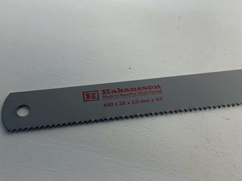 LAME DE SCIE “HAKANSSON” TYPE 450x38x2,0 6 dents