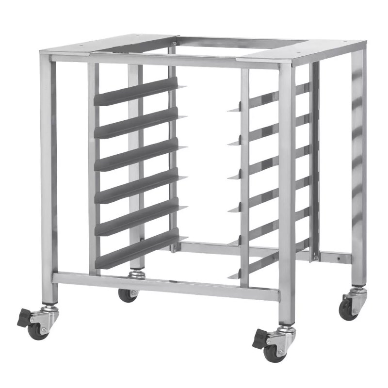 TurboFan Stainless Steel Stand with Castors and Swivel Lock SK2731U - islandcatering