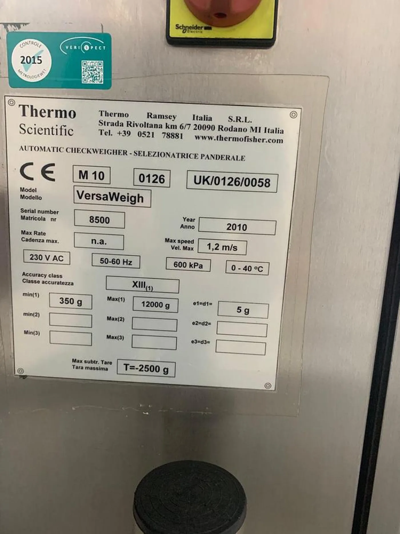 2010 Thermo Scientific Checkweger, VersaWeigh - 6