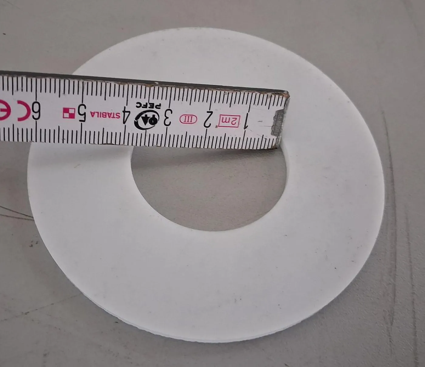 SSA Flachdichtung CGFD40 DN 40 besteht aus hochwertigem, weißem PTFE - 2