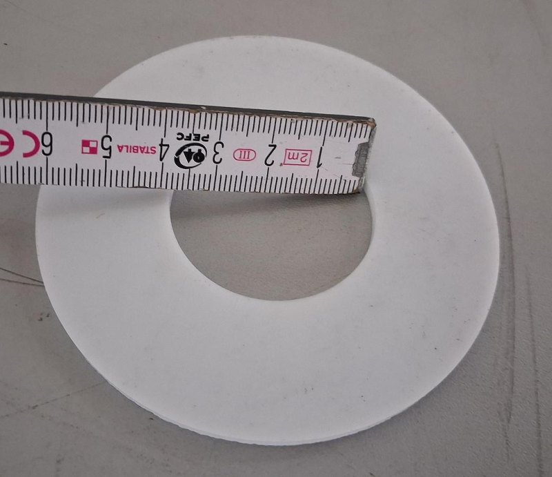 SSA Flachdichtung CGFD40 DN 40 besteht aus hochwertigem, weißem PTFE