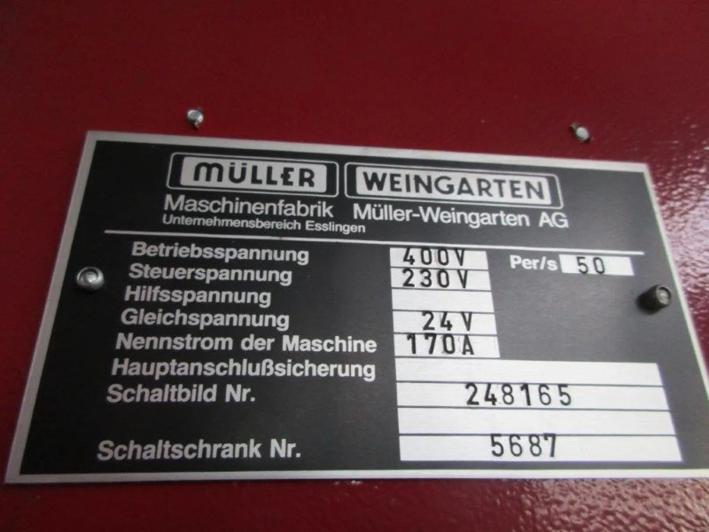 RZ 200 A – UVV EITEL / MÜLLER WEINGARTEN 1992 - 2