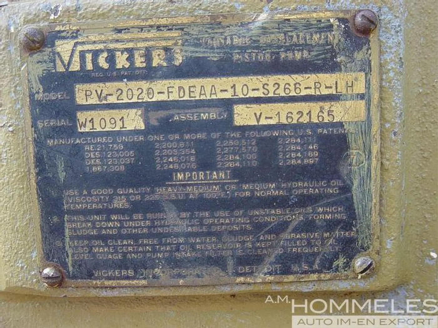 VICKERS variable displacement piston pump - 4