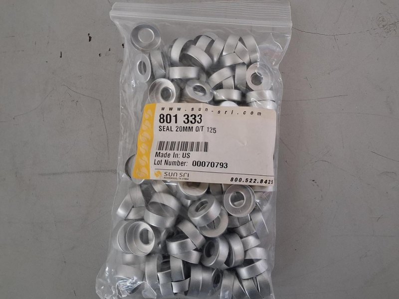 SUN-SRI 801 333 20 mm Aluminum Crimp Seals (125 pcs)