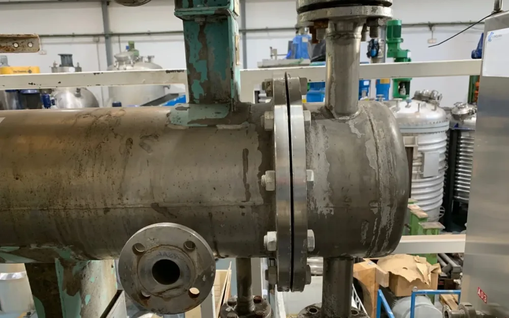 USED TUBULAR EXCHANGER TALLERES MORES 10.5 M2 STAINLESS STEEL 316L