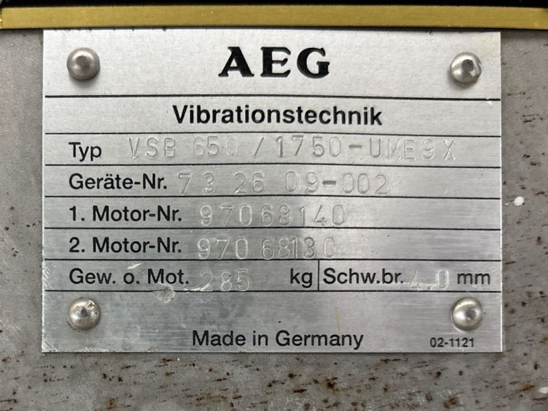 AEG Vibrationst VSB 650/1750 - UME 9X - Vibro sieve