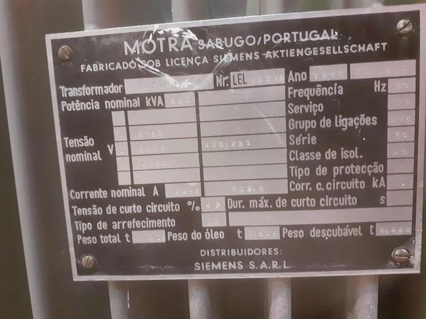 Transformador de eletricidade de 630 Kva - 1
