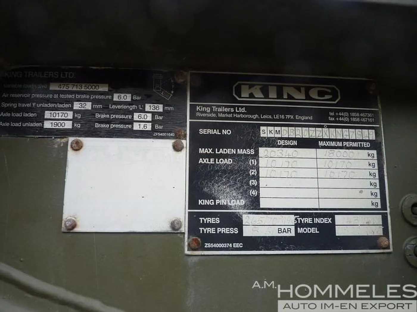 King Trailers 20ft Container trailer - 1