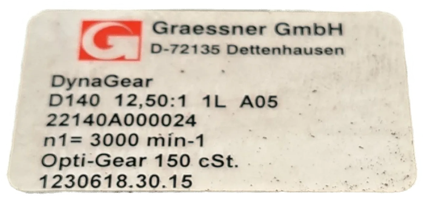 Graessner GmbH DynaGear D140 12,5:1 1L A05 - 5